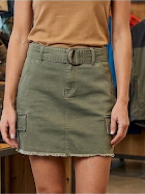 SO Dresses & Skirts - SO Green Belted Mini Skirt